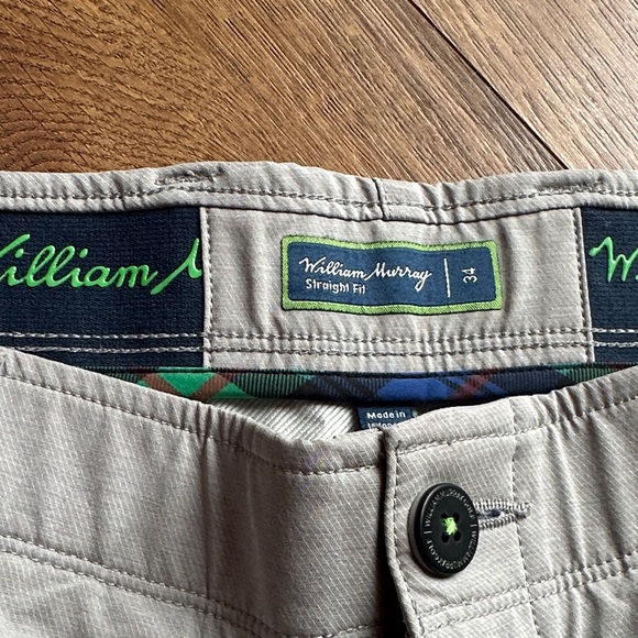 NWOT William Murray Golf 7” Short Straight Fit Light Gray - Picture 2 of 8